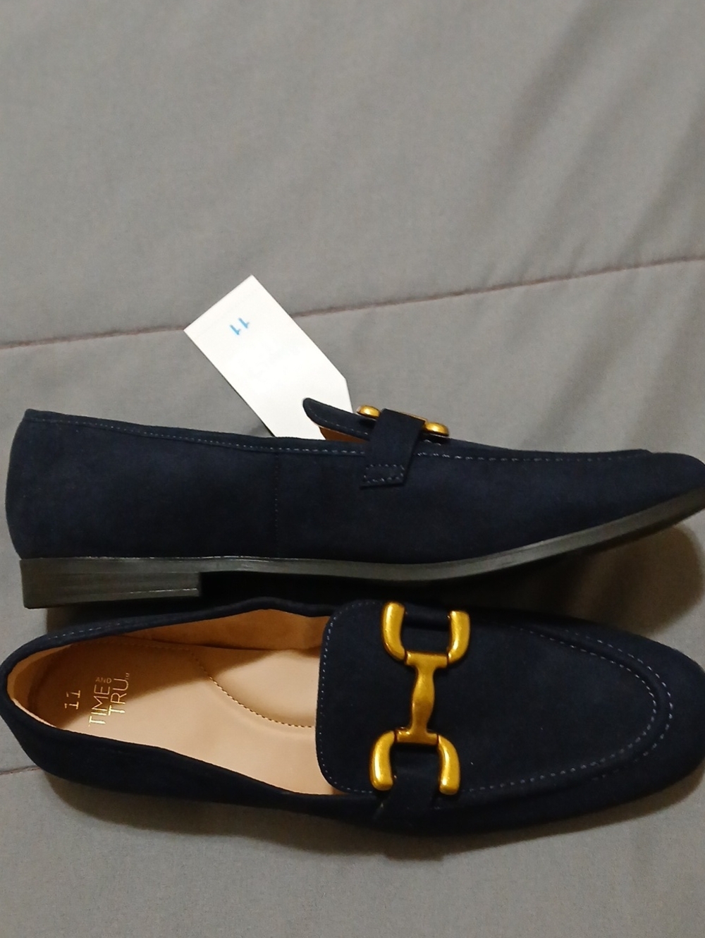 Time and Tru Women's 11 Faux Leather Buckle Loafers - Picture 8 of 9